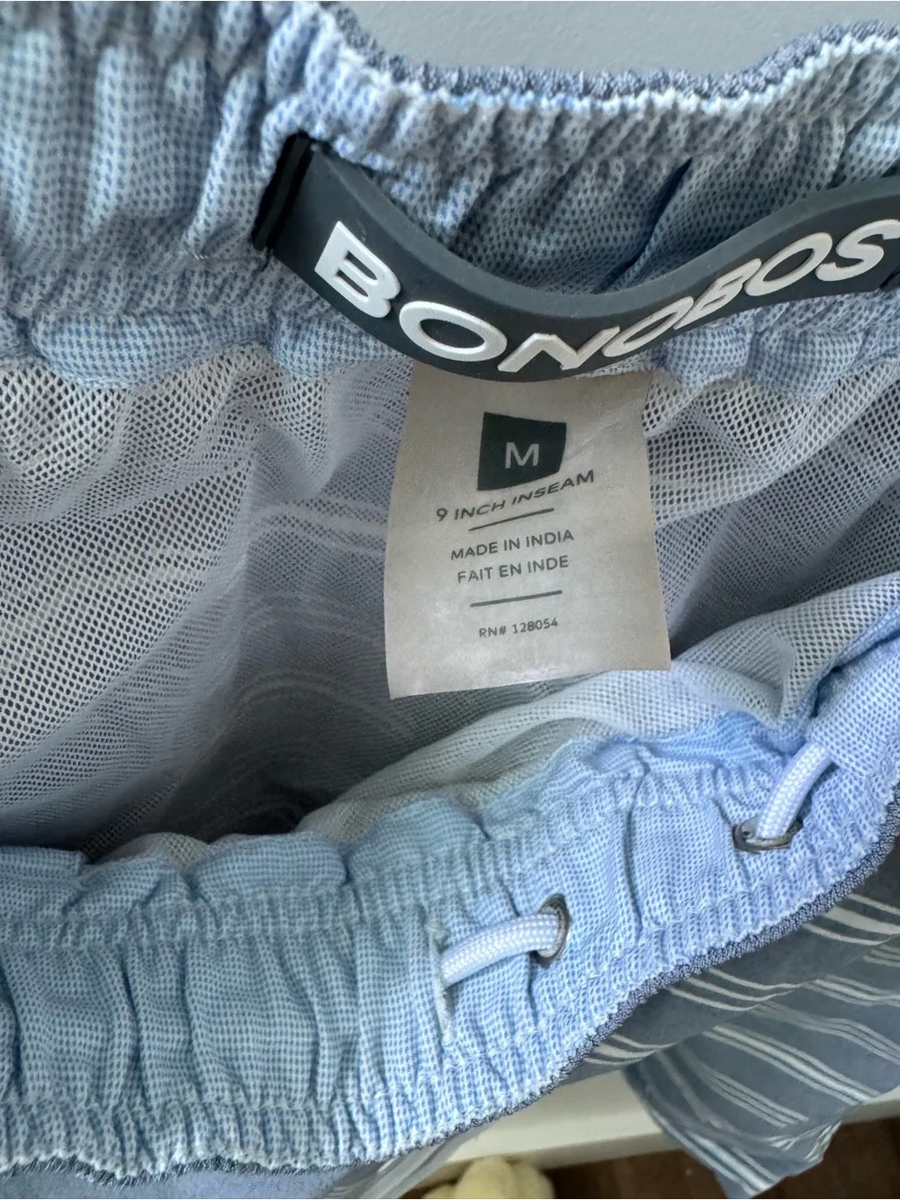 Bonobos Gray and White Striped Swim Trunks